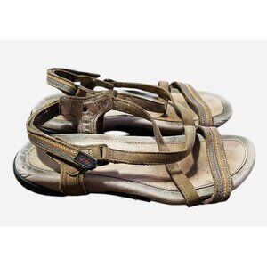 Jambu Terra Fusion Dune Sandals‎ Womens 6M Design Tan Mary Jane Comfort Stripy